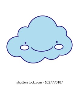 color kawaii happy cloud weather in the sky