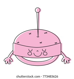color kawaii happy pin chishion with arms