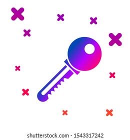 Color Key icon isolated on white background. Gradient random dynamic shapes. Vector Illustration