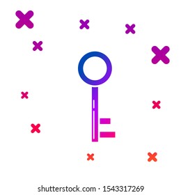 Color Key icon isolated on white background. Gradient random dynamic shapes. Vector Illustration