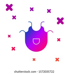 Color Kitchen apron icon isolated on white background. Chef uniform for cooking. Gradient random dynamic shapes. Vector Illustration