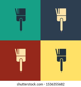 Color Kitchen brush icon isolated on color background. Vintage style drawing. Vector Illustration