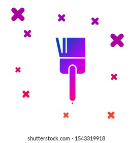 Color Kitchen brush icon isolated on white background. Gradient random dynamic shapes. Vector Illustration