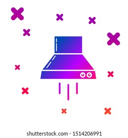 Color Kitchen extractor fan icon isolated on white background. Cooker hood. Kitchen exhaust. Household appliance. Gradient random dynamic shapes. Vector Illustration