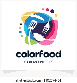 Color Kitchen Logo Design Template Inspiration