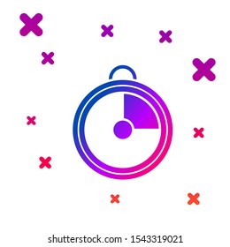 Color Kitchen timer icon isolated on white background. Cooking utensil. Gradient random dynamic shapes. Vector Illustration