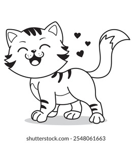 color the kitten, coloring book cat, little kitten, coloring book for children