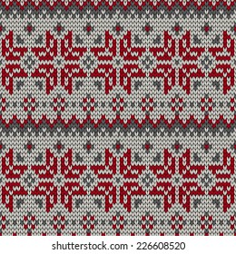 color knitted Christmas seamless pattern. 10 eps