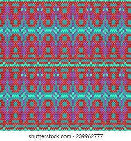 color knitted Christmas seamless pattern. 10 eps