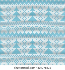 color knitted Christmas seamless pattern. 10 eps