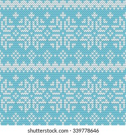 color knitted Christmas seamless pattern. 10 eps