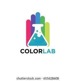 Color Lab Logo template Design