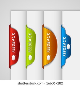 Color label bookmark feedback on the edge of web page