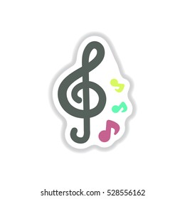 color label design collection of music note