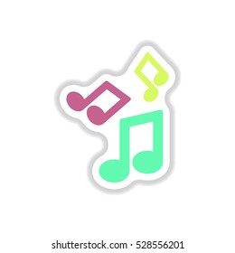 color label design collection of music note