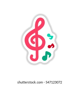 color label design collection of music note