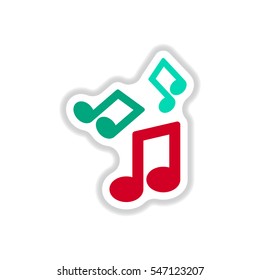 color label design collection of music note