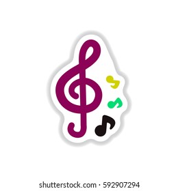 color label design collection of music note