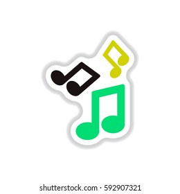 color label design collection of music note