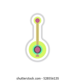 color label design collection of musical instrument balalaika