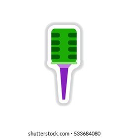 color label design collection of musical microphone in flat style