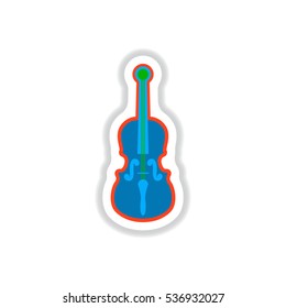 color label design collection of musical instrument violin