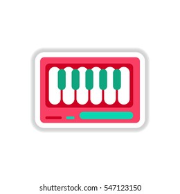 color label design collection of musical instrument piano