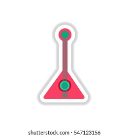 color label design collection of musical instrument balalaika