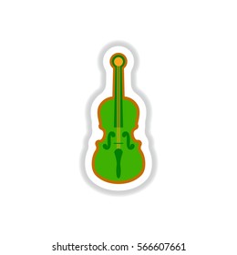 color label design collection of musical instrument violin