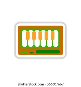 color label design collection of musical instrument piano