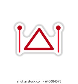 color label design collection of musical instrument triangle