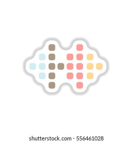 color label design collection of sound and audio waves