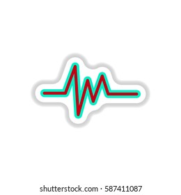color label design collection of sound and audio waves