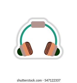 color label design earphones of music headphones