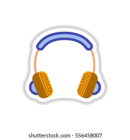 color label design earphones of music headphones