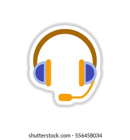 color label design earphones of music headphones