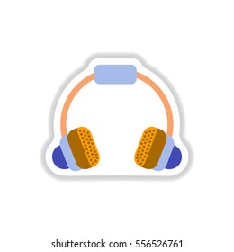 color label design earphones of music headphones