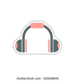 color label design earphones of music headphones