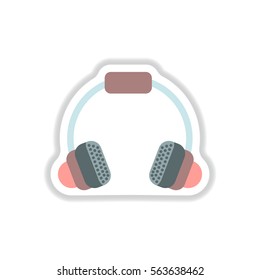 color label design earphones of music headphones