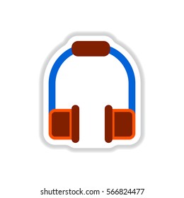 color label design earphones of music headphones