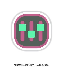 color label design vector icon design button music settings