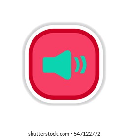 color label design vector icon design button music sound on
