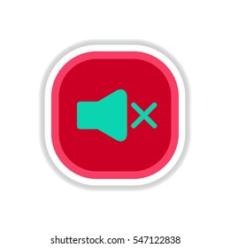 color label design vector icon design button music sound off