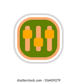 color label design vector icon design button music settings