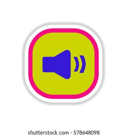 color label design vector icon design button music sound on
