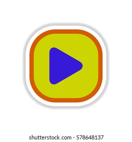 color label design vector icon design button music play