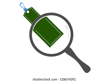 Color label and magnifier vector collection