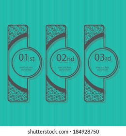 Color labels with flowers