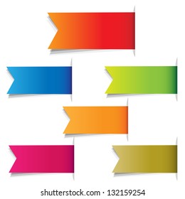 Color Labels, Isolated On White Background, Vector Illustration