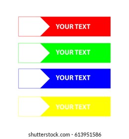 Color labels on white background. Vector illustration.